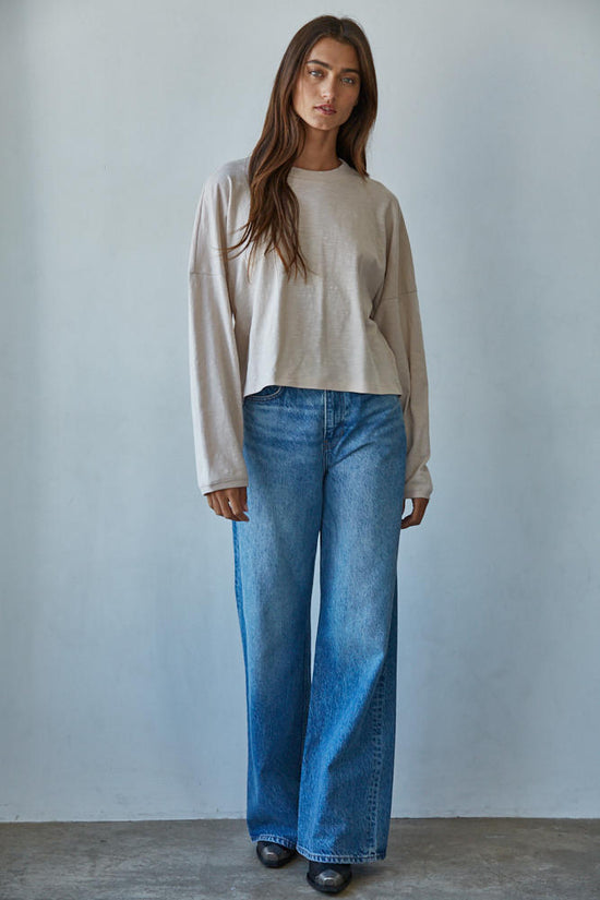 By Together Everyday Mock L/S Knit Top Pink Nude