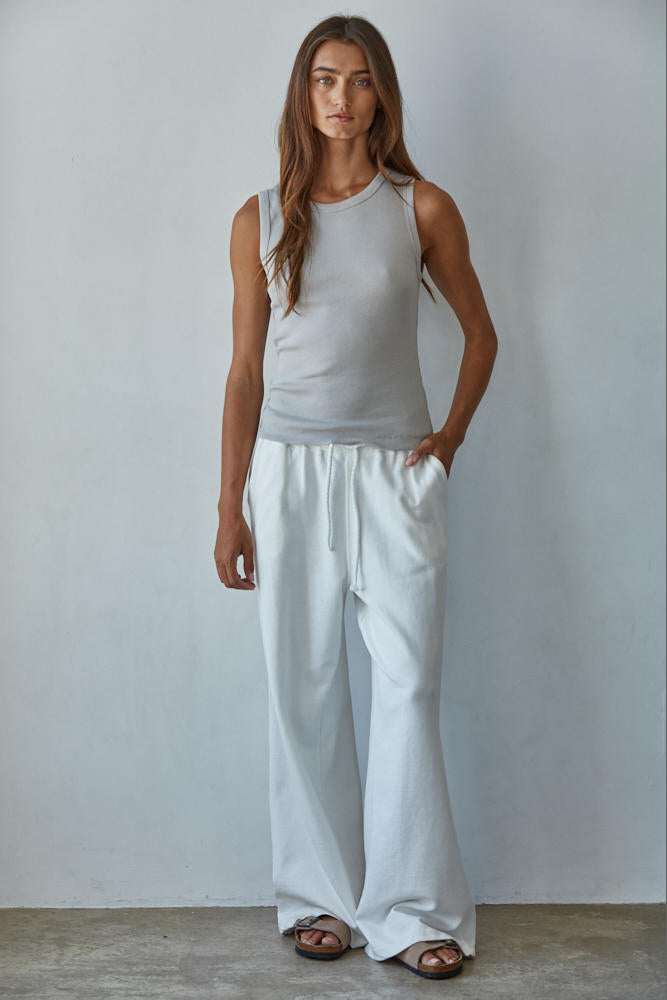 By Together Everyday Ribbed Contour Tank Top Taupe