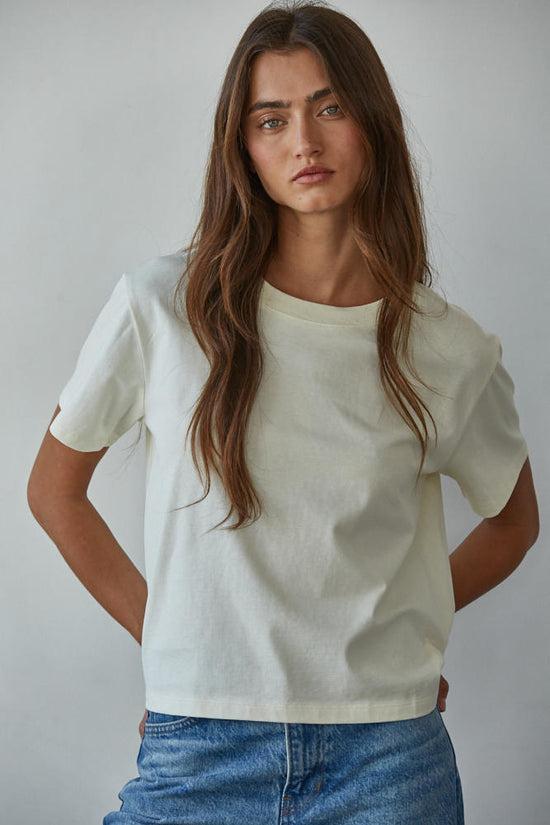 By Together Everyday Crew Knit Tee Cream