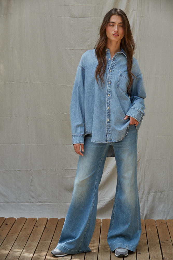 By Together Brookings Denim Buttondown