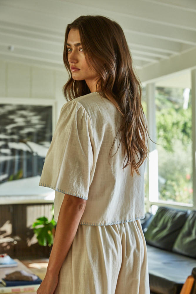 By Together Annaka Tie Front Top