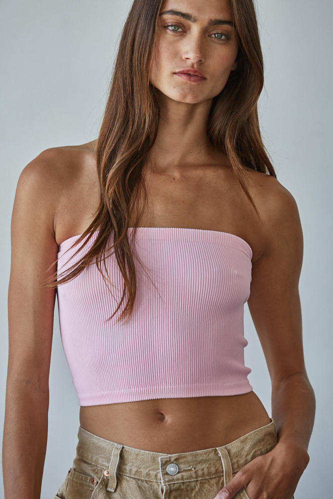 By Together Essential Seamless Bandeau Top Candy Pink