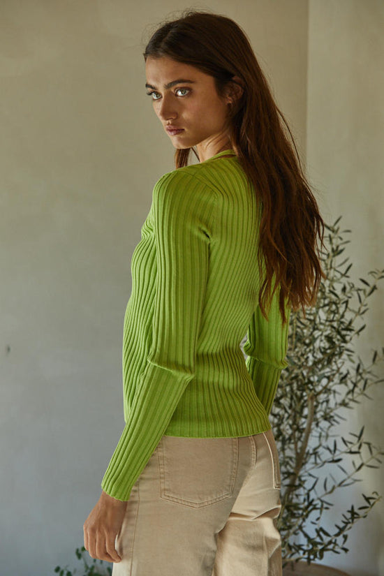 By Together Ariana Sweater Set Lime Green