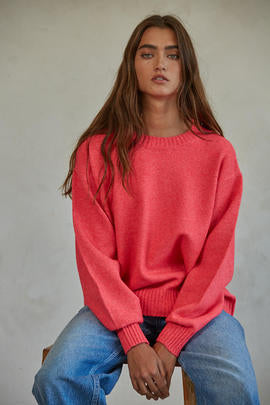 By Together Desiree Pullover Sweater Hot Pink