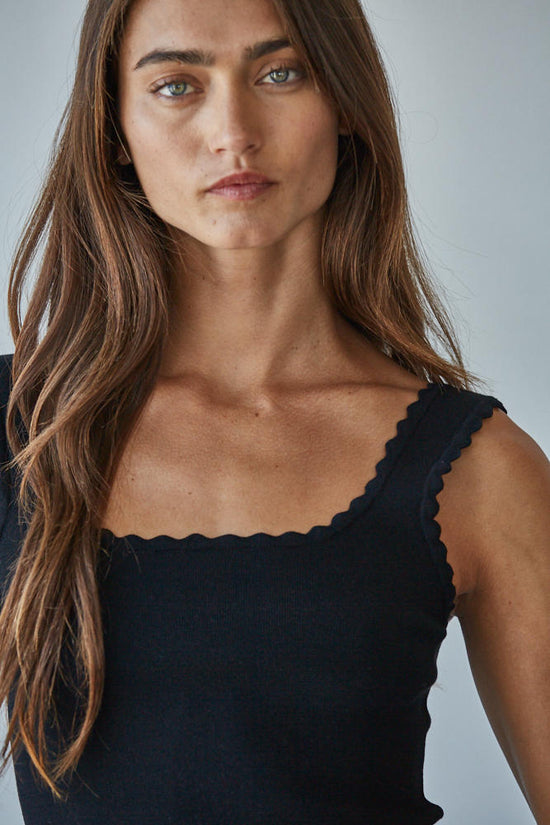 By Together Come Around Tank Sweater Black