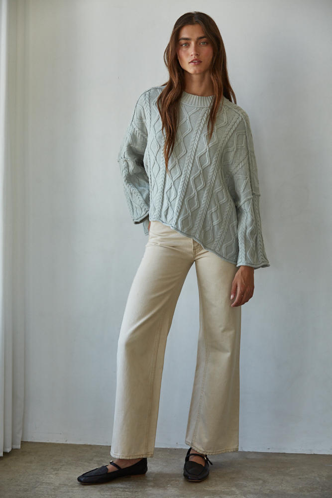 By Together Lioness Cable Knit Sweater