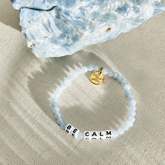 Little Words Project Be Calm Bracelet Aquamarine