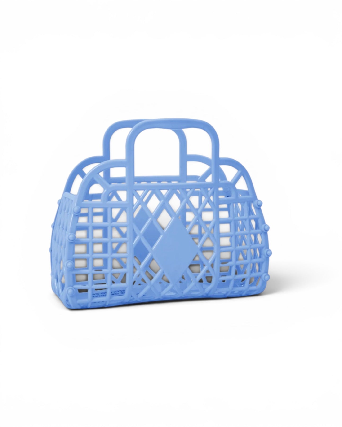 Sun Jellies Retro Basket Jelly Bag - Mini: Cornflower Blue
