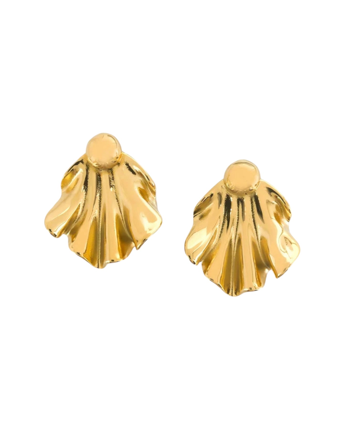 Wavy Seashell Earrings Water Resistant