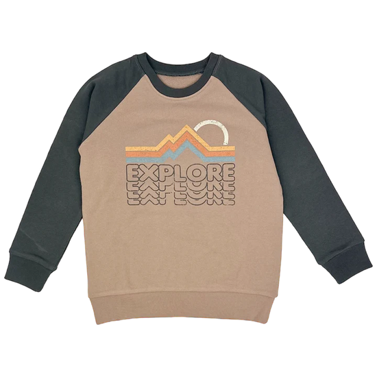 Tiny Whales Explore Raglan Sweatshirt