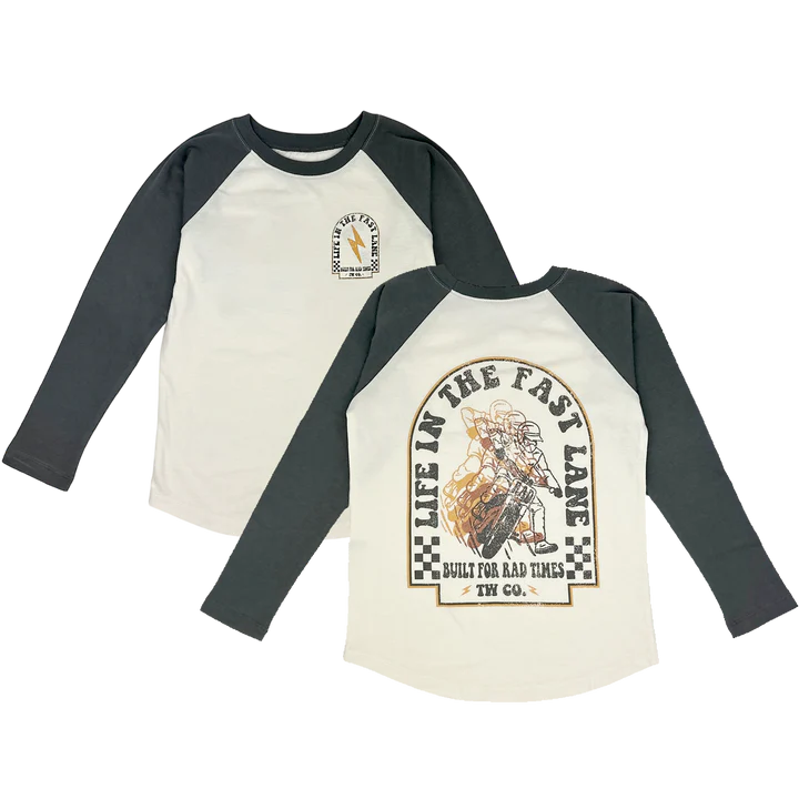 Tiny Whales Fast Lane L/S Raglan Tee