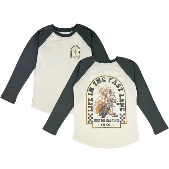 Tiny Whales Fast Lane L/S Raglan Tee