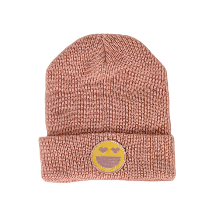 Tiny Whales Get Happy Rose Beanie