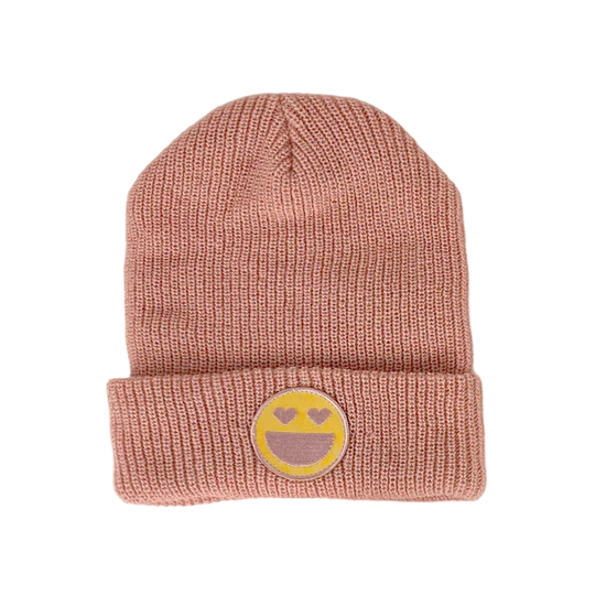 Tiny Whales Get Happy Rose Beanie