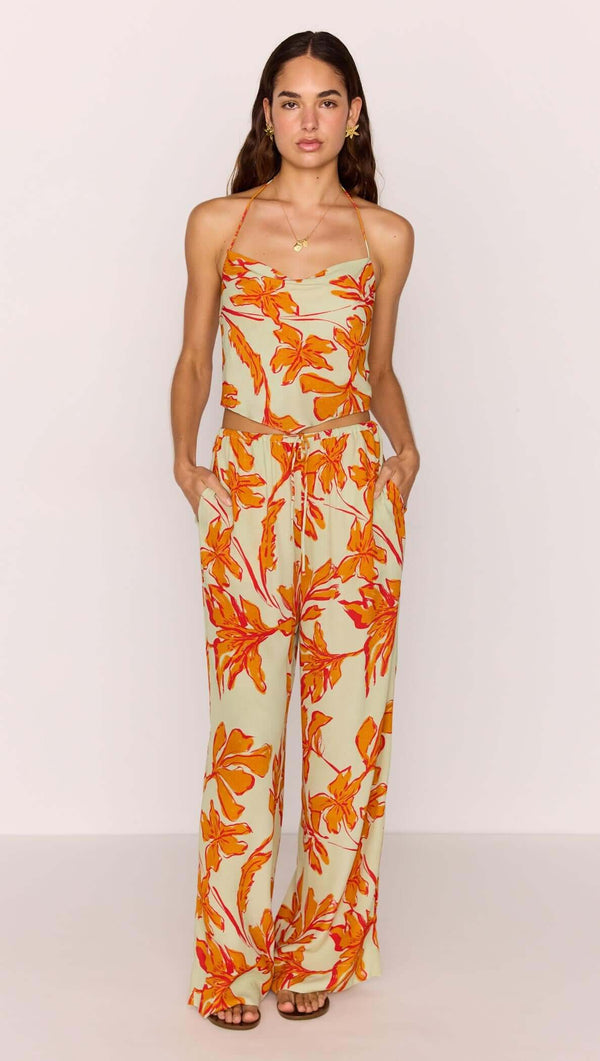 MINKPINK Estelle Drawstring Pant Mint Floral