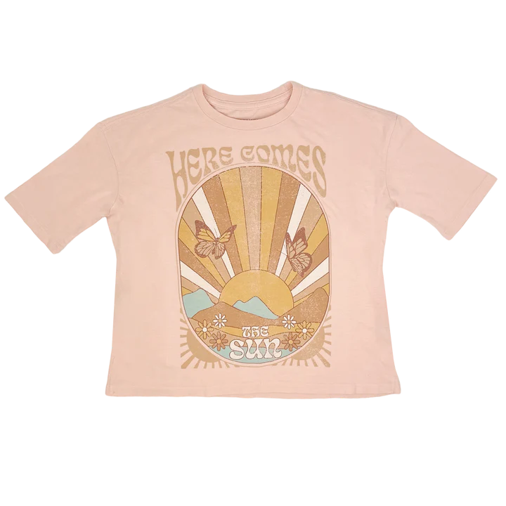 Tiny Whales Here Comes The Sun Boxy Tee