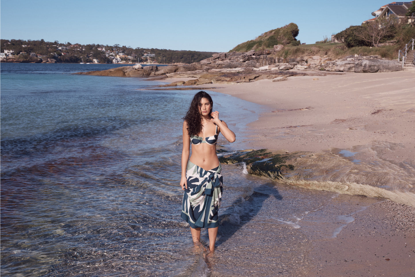 MINKPINK Azure Palm Leaves Bikini Bottom