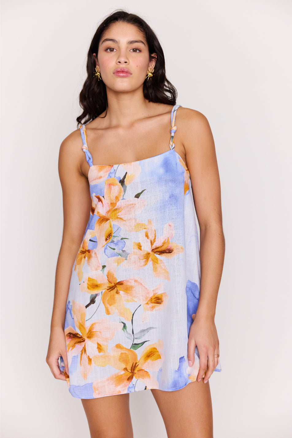 MINKPINKI Floral Sunspell Knot Strap Mini Dress