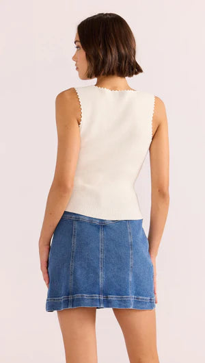 Load image into Gallery viewer, MINKPINK Isla Boucle Tank Ivory
