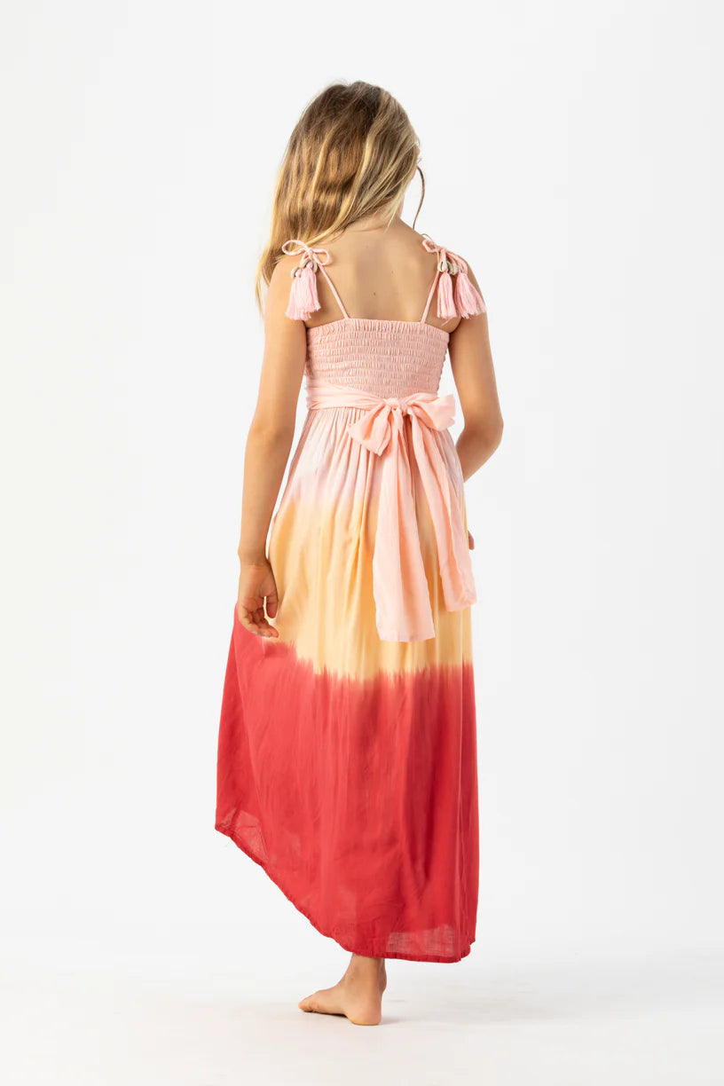 Tiare Hawaii Kids Jasmine Dress Sunrise Ombre