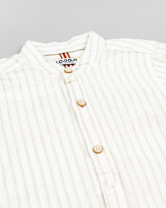 Losan Linen Stripe S/S Buttonup