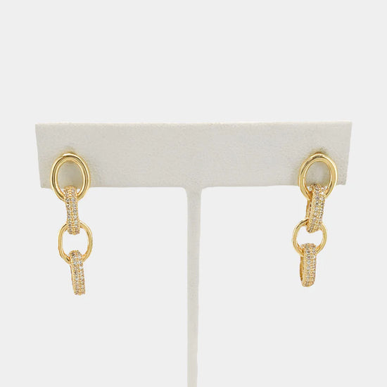 Load image into Gallery viewer, Limited Edition CZ Chain Earrings
