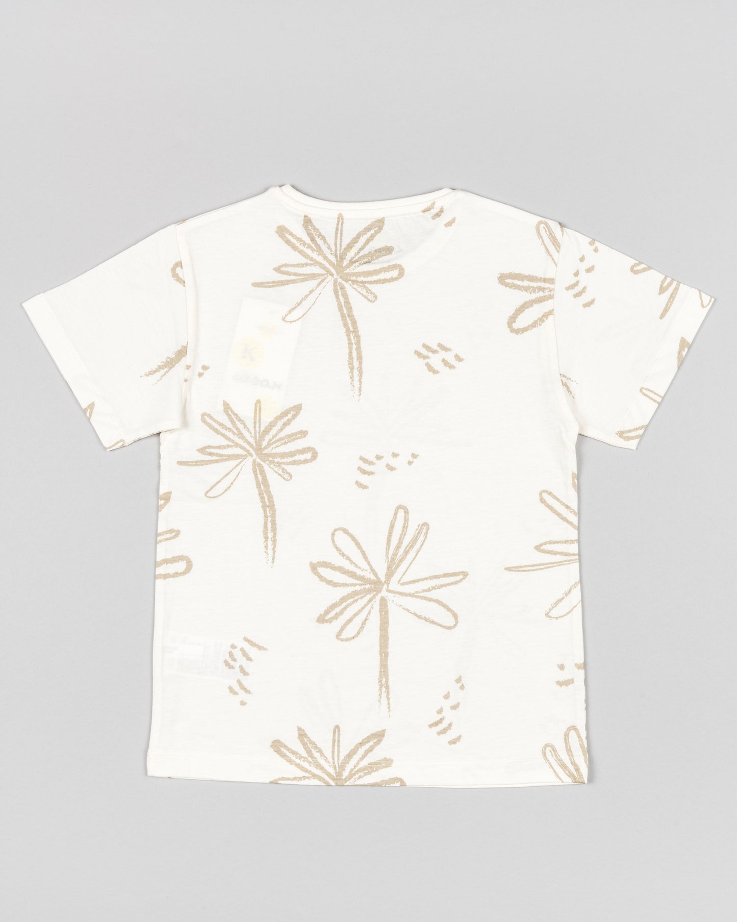 Losan Ecru Abstract Palm  S/S Shirt