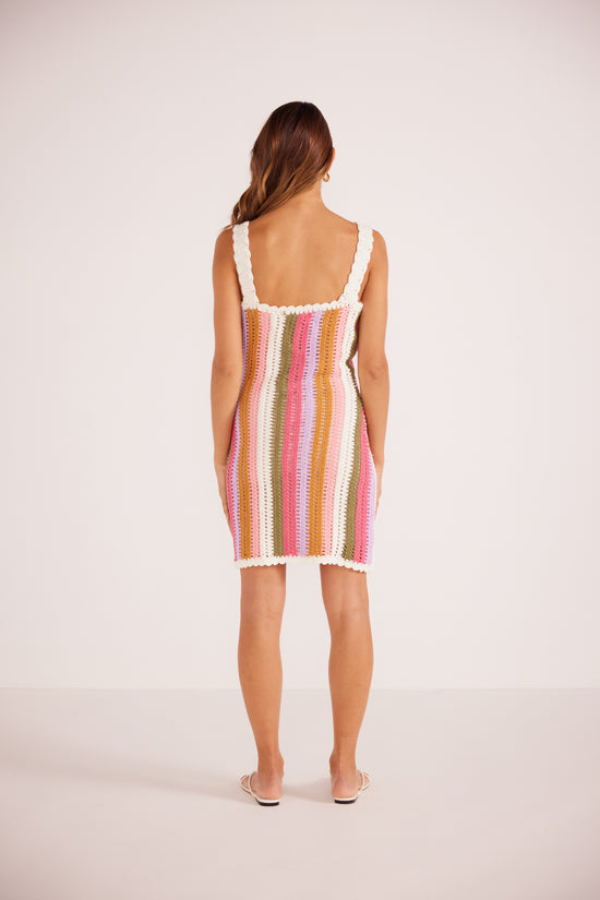 Mink Pink Lito Stripe Crochet Dress