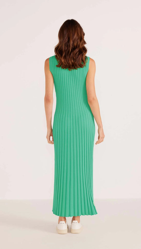 Mink Pink Lori Rib Knit Midi Dress Spearmint