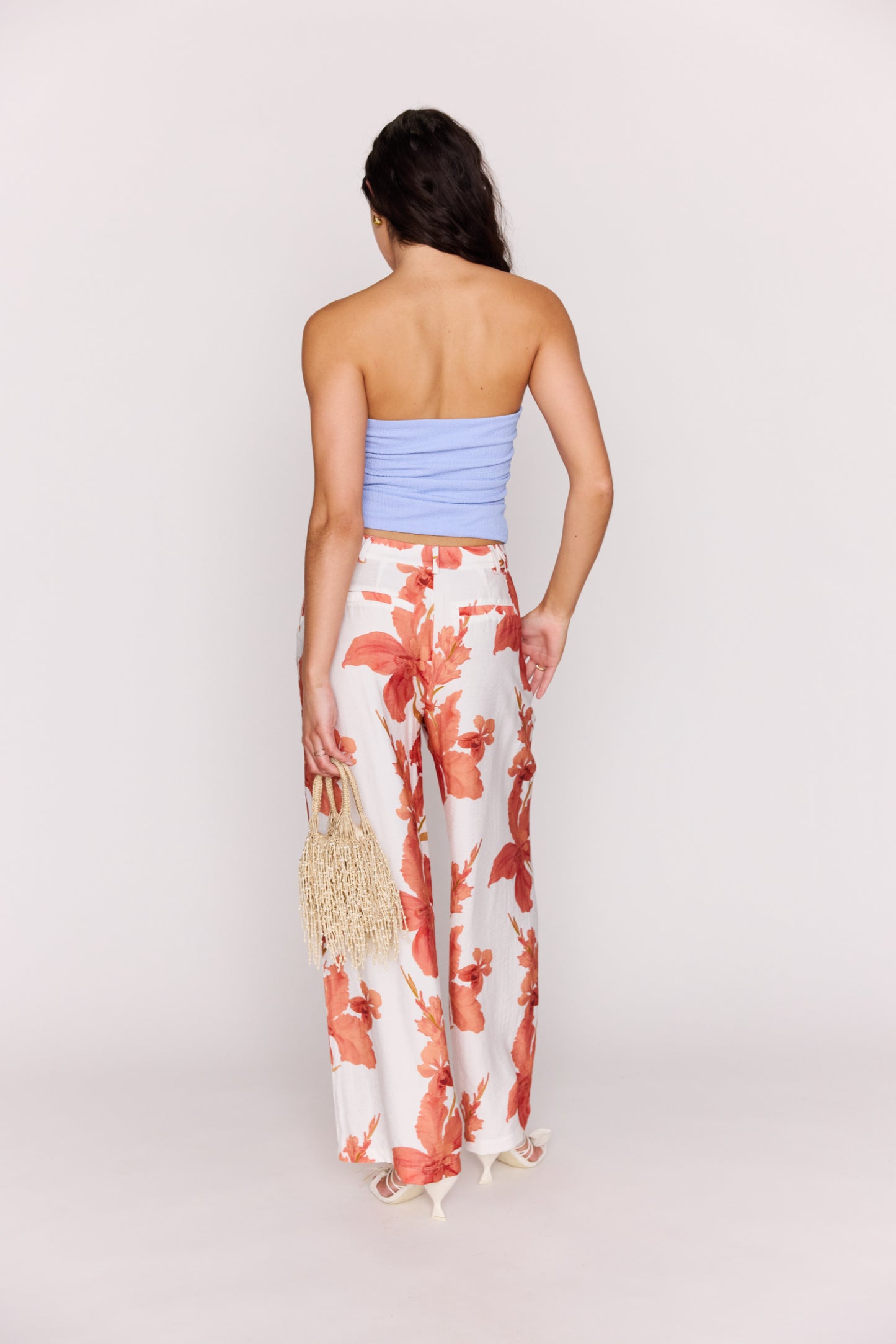 MINKPINK Luna Strapless Top Powder Blue