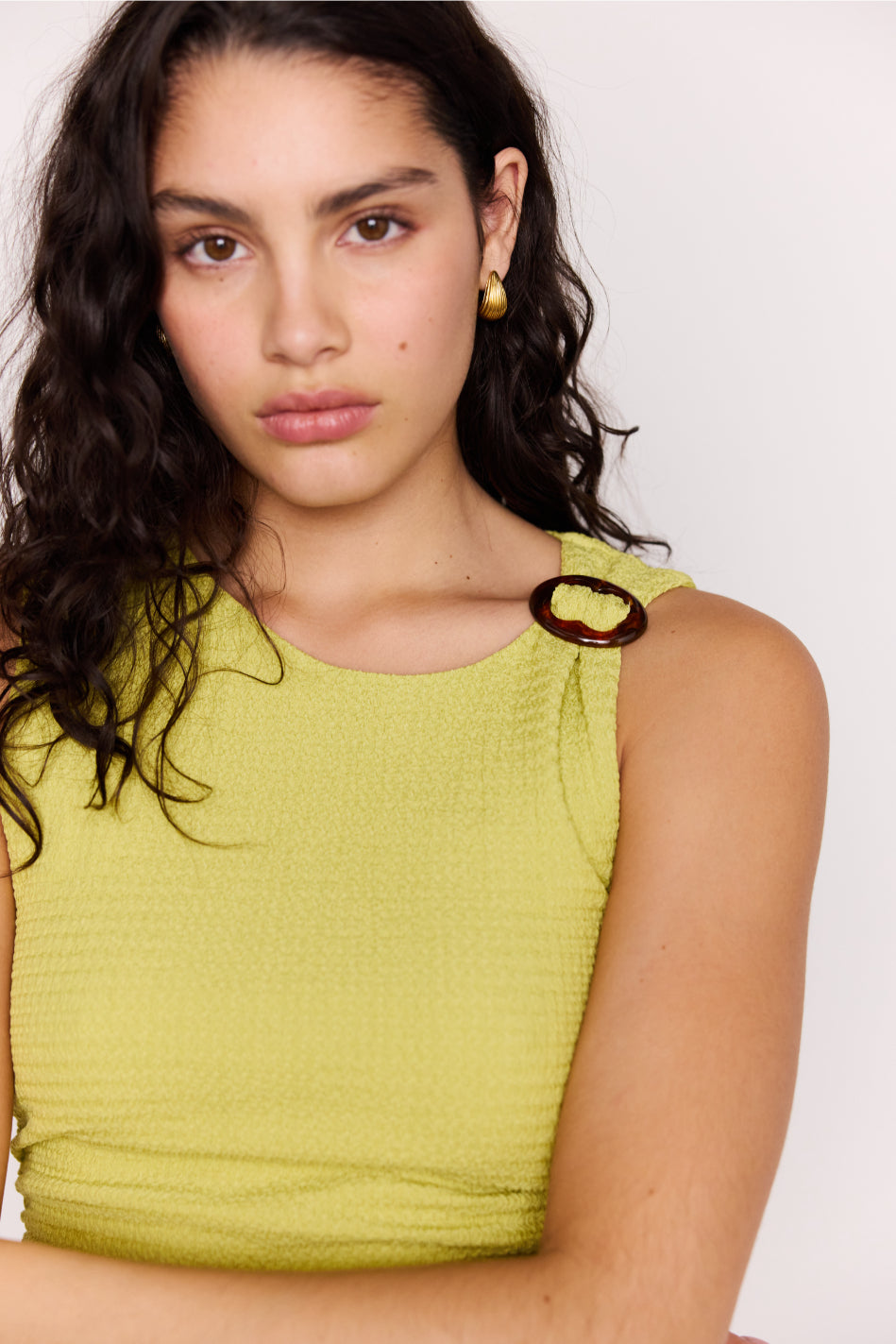 MINKPINK Soliel Mini Dress Charteuse
