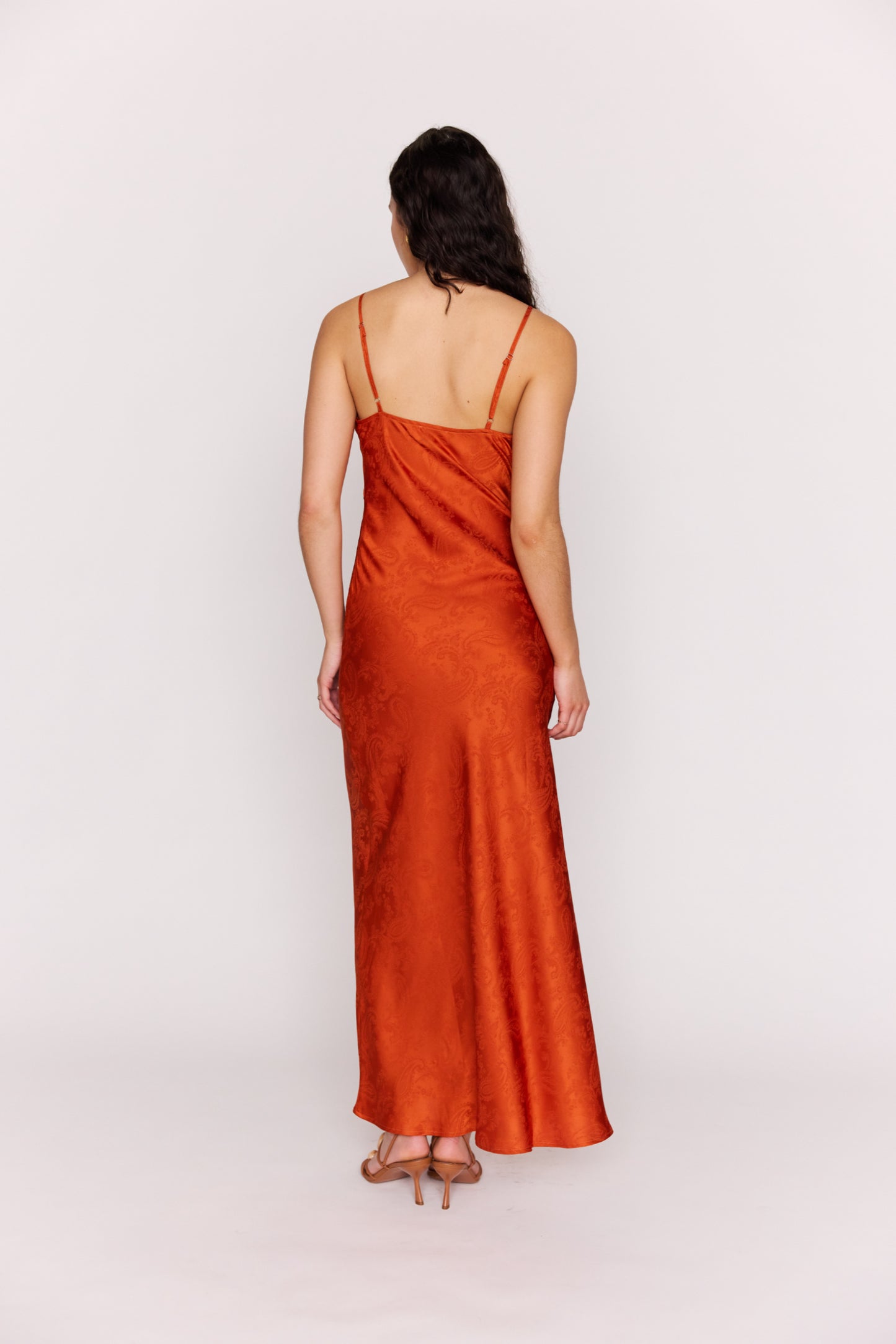 MINKPINK Valencia Bead Detail Dress Paprika Paisley