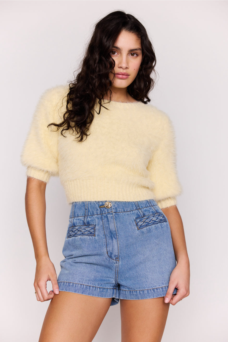 MINKPINK Phoebe HIgh Waisted Denim Shorts