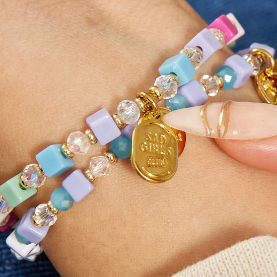 Load image into Gallery viewer, Little Words Project LWP x Sad Girls Club- Just A Girl Bracelet
