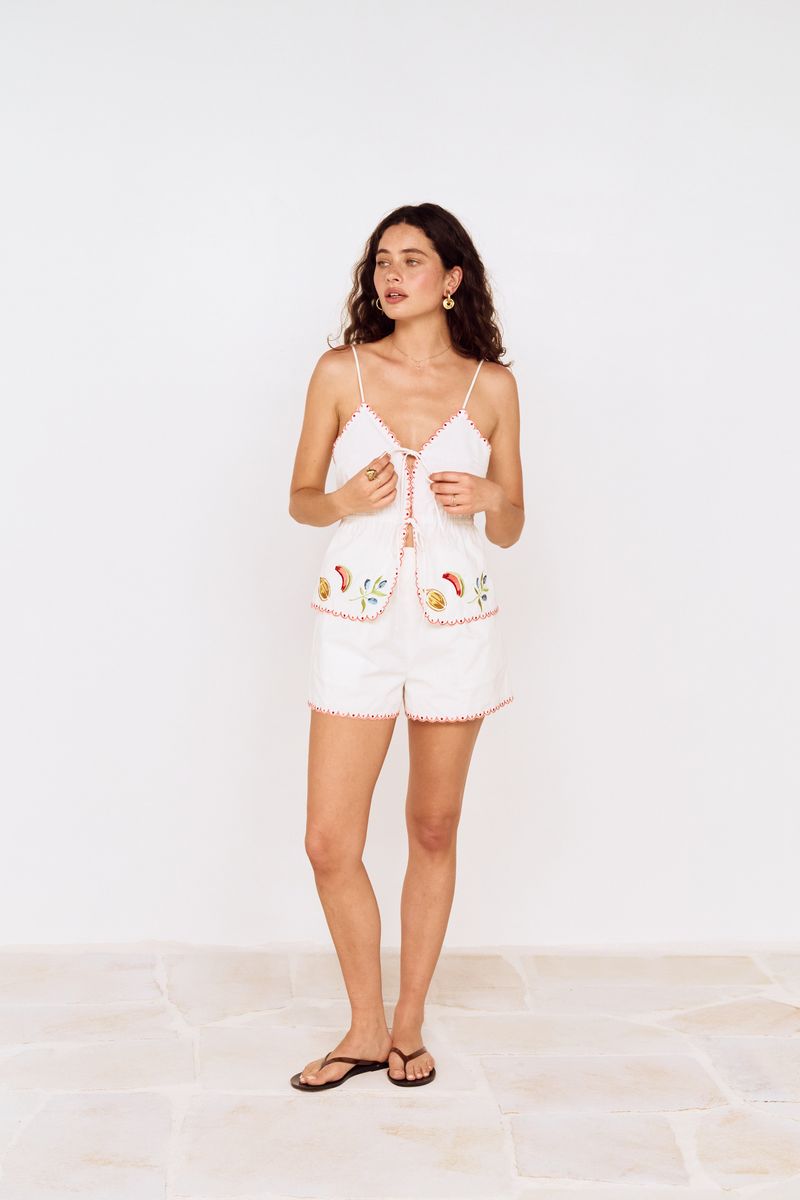 MINKPINK Santorini Embroidered Cami