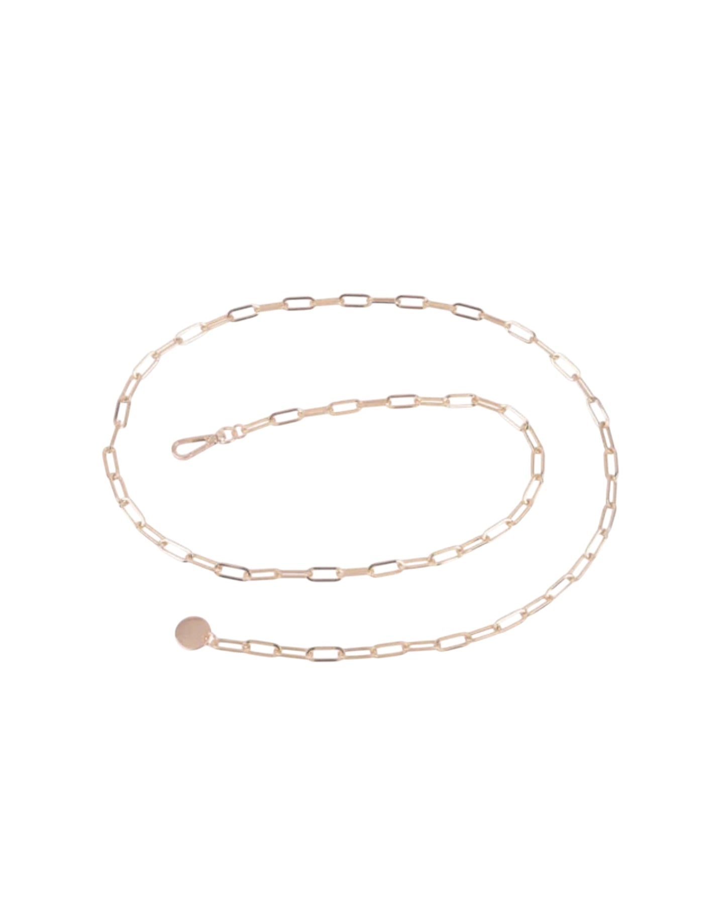 Gold Long Oval Chain Belt
