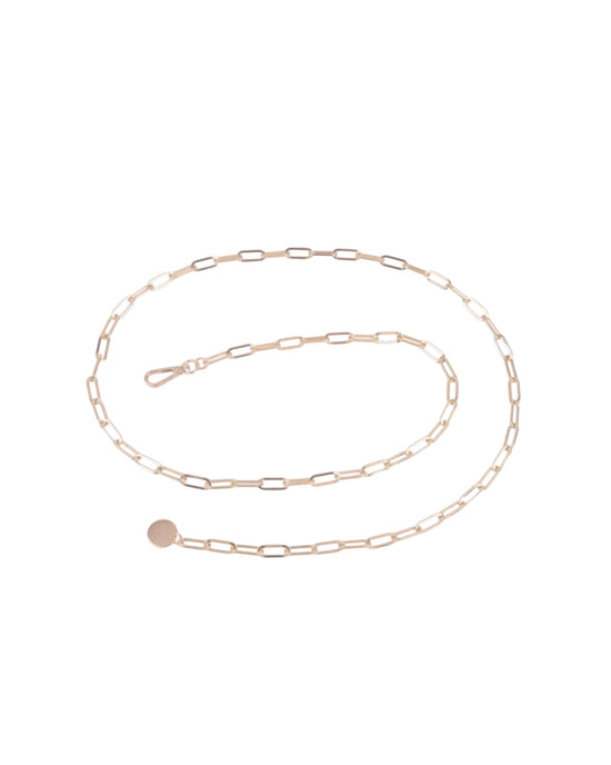 Gold Long Oval Chain Belt