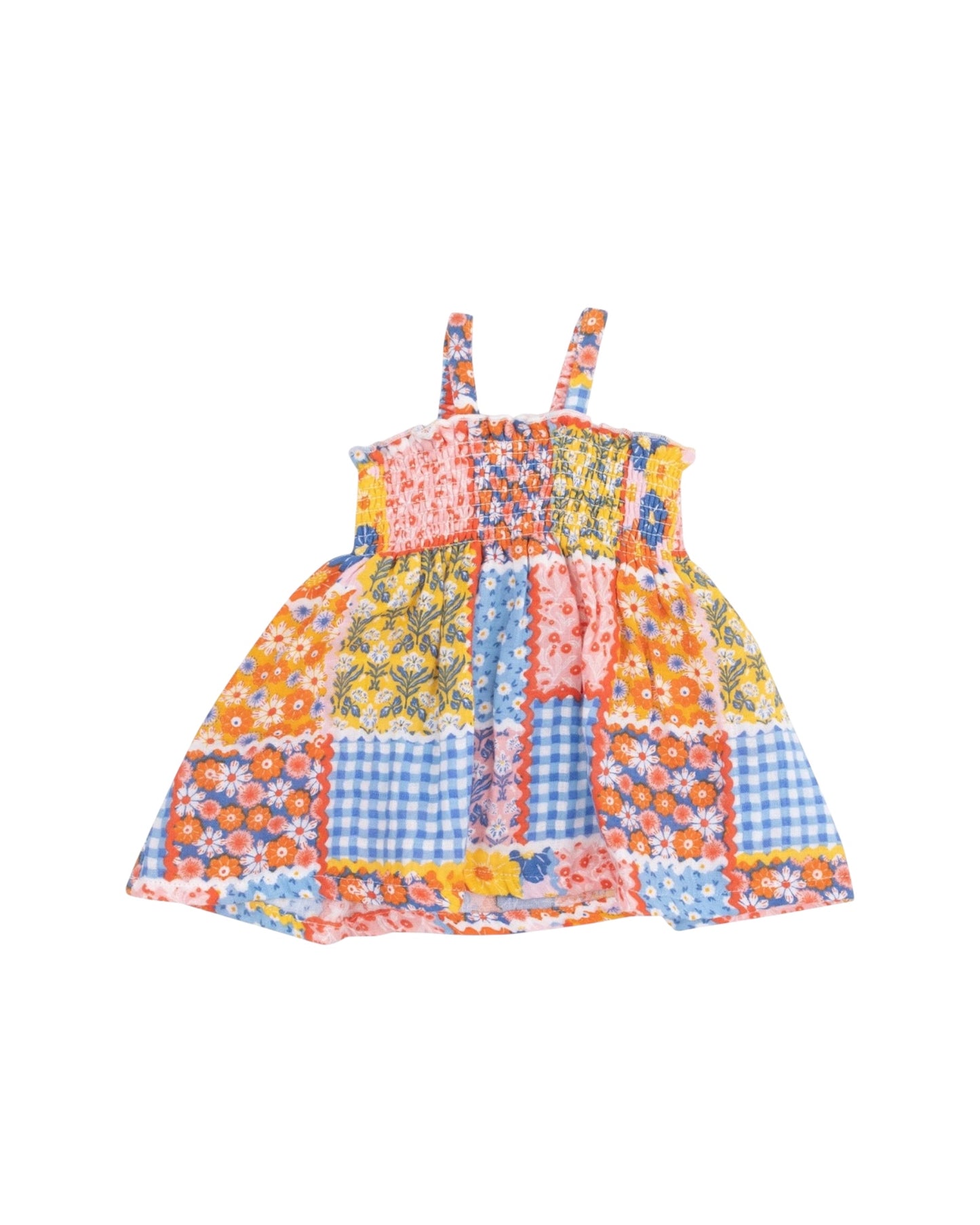 Angel Dear Ric Rac Patchwork Smocked Top & Bloomer