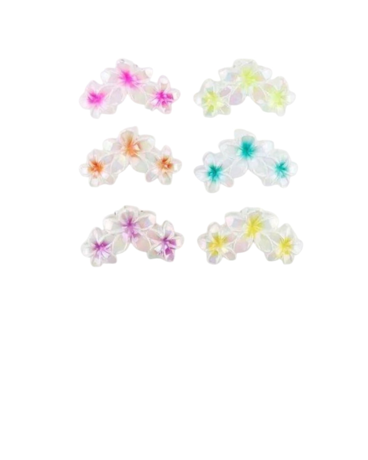 Bright 3 Flower Hair Claw
