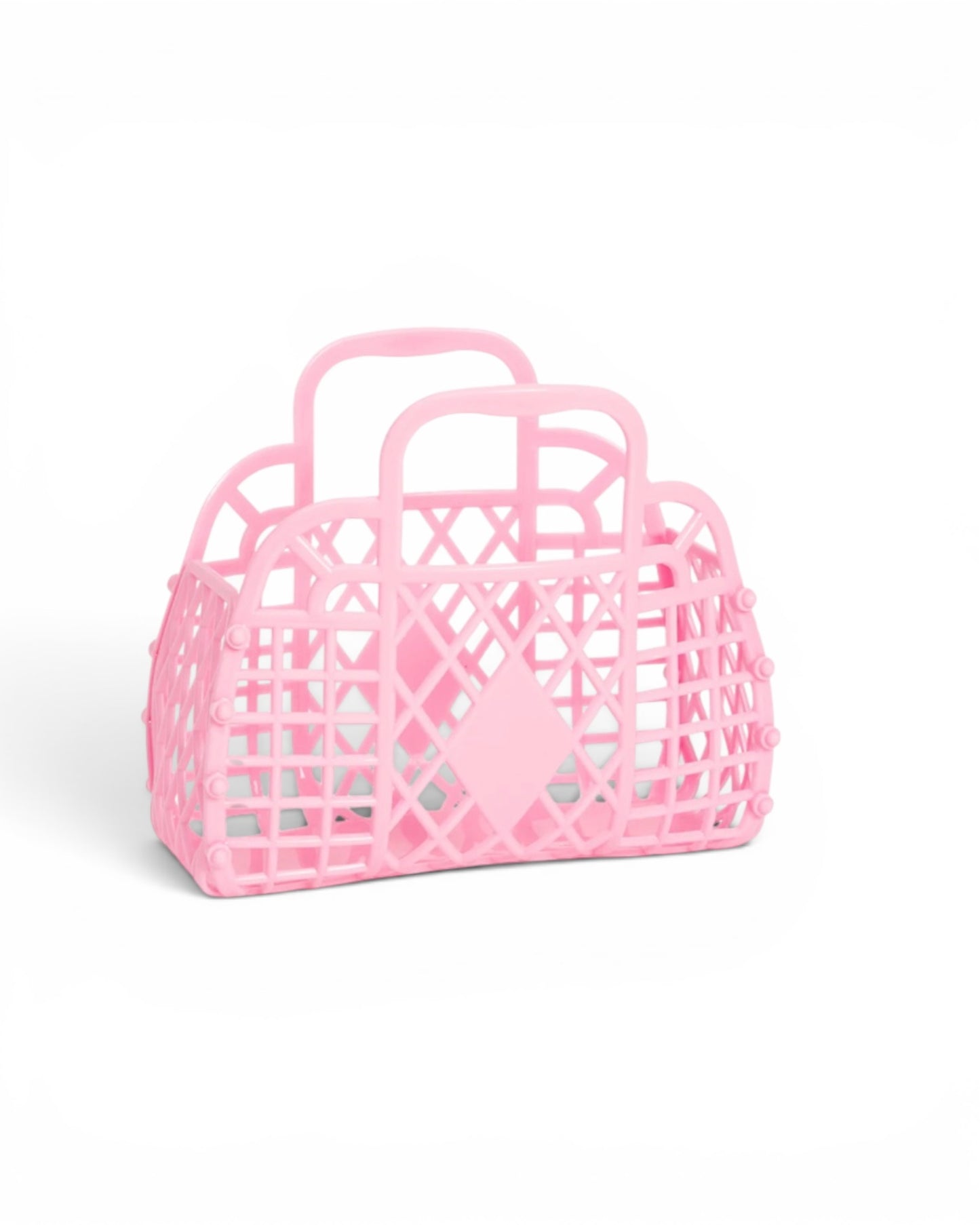 Sun Jellies Retro Basket Jelly Bag - Mini: Bubblegum Pink