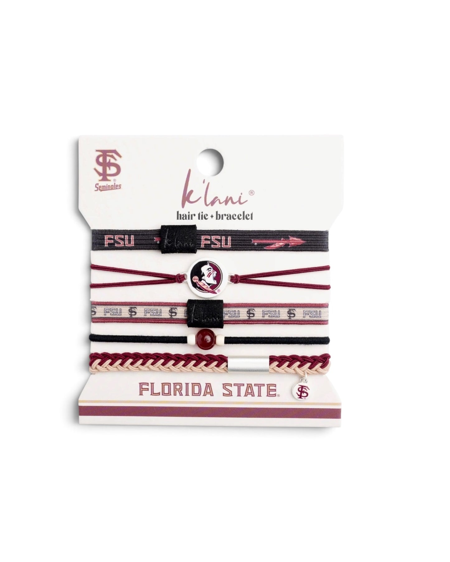 K'lani Florida State University Game Day Hair Tie Bracelets