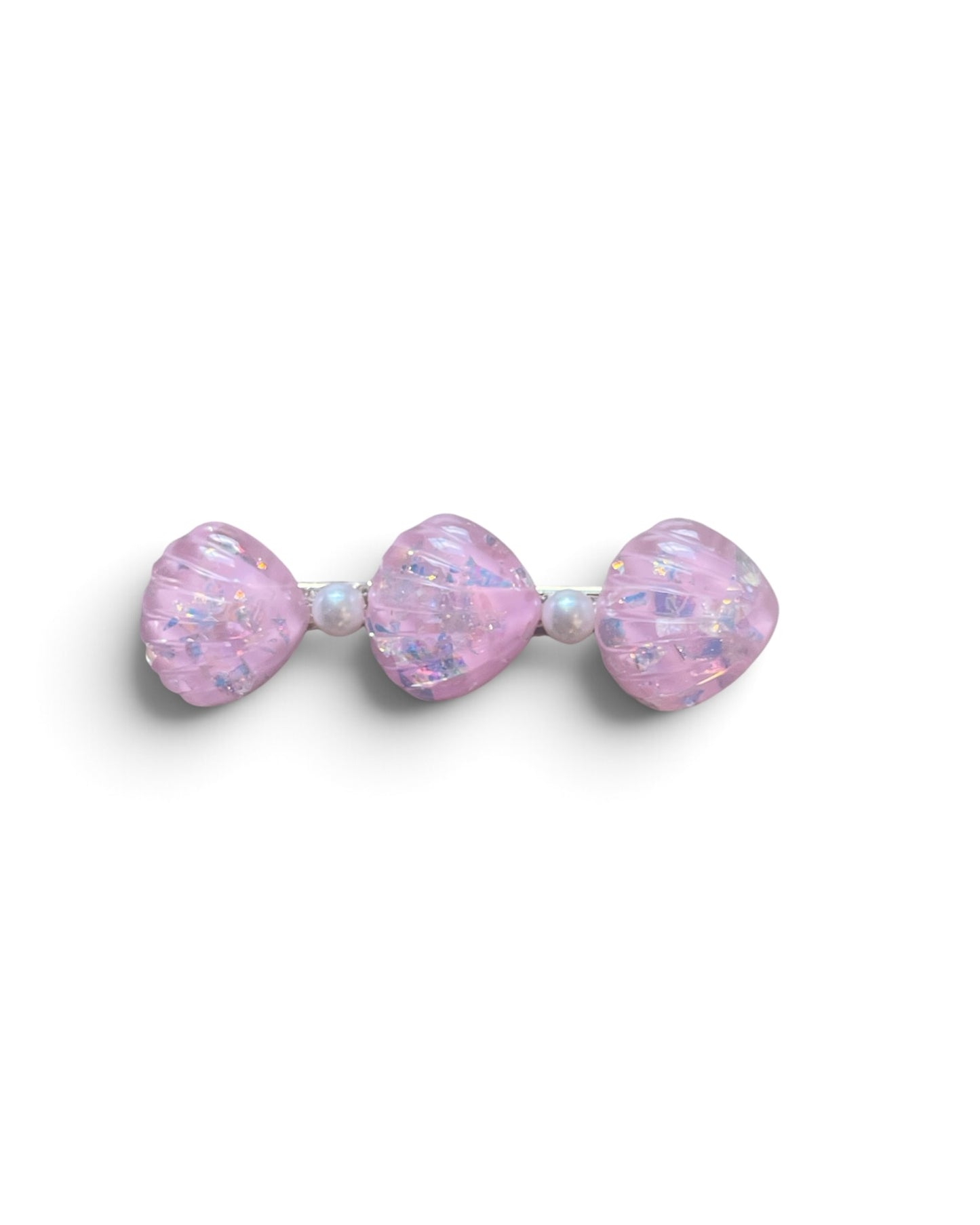 3 Shell Glitter Hair Clip