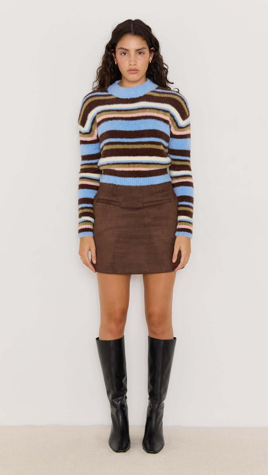 MINKPINK Poet Fluffy Stripe Sweater
