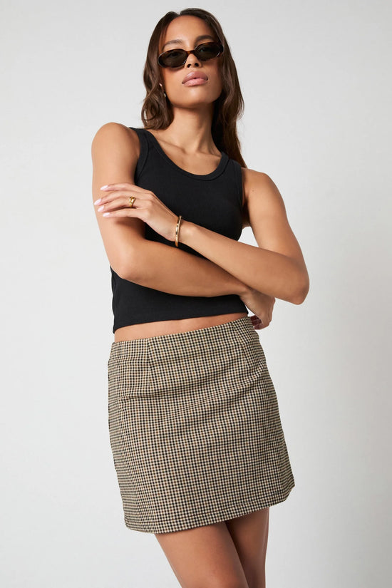 Rolla's City Skirt Brown Check