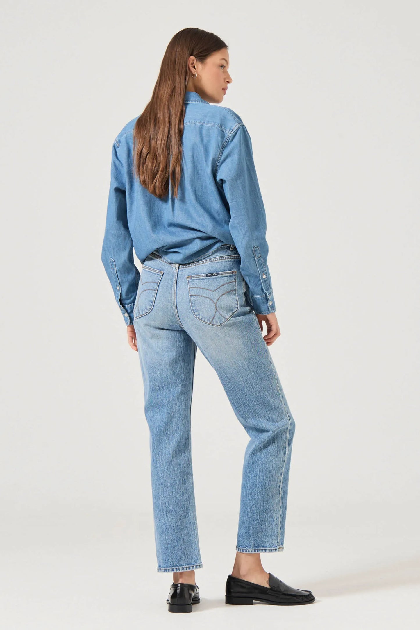 Rolla's LouLou Straight Jeans Lennon Blue