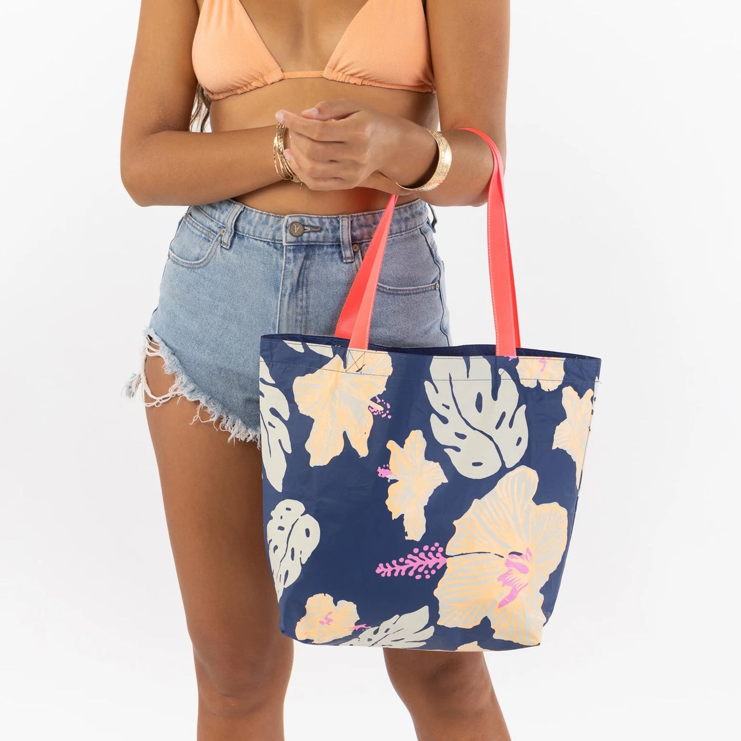Aloha Collection Reversible Tote Pape'ete Neon Moon Navy