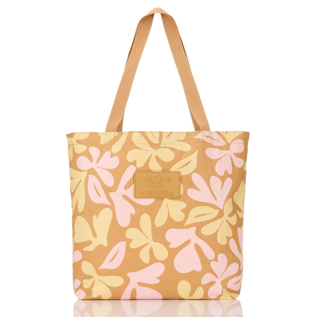 Aloha Collection Swoosh Reversible Tote Hey Girl/Tan