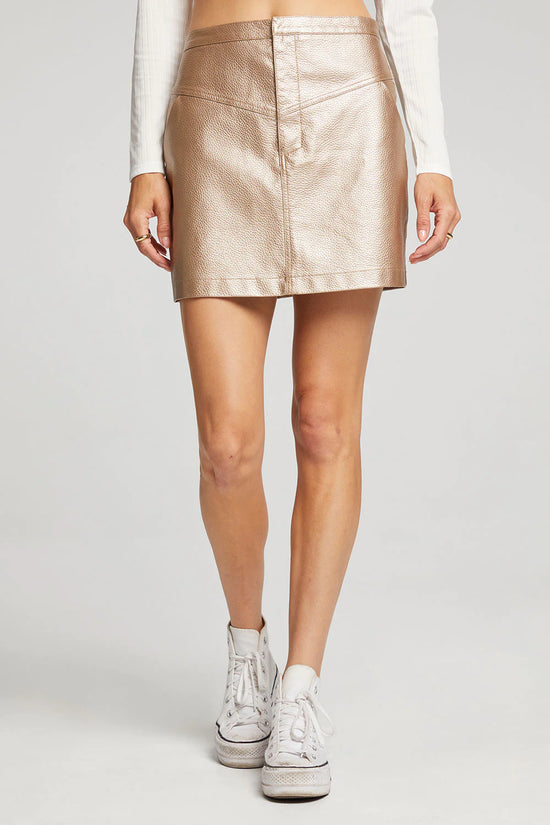Load image into Gallery viewer, Saltwater Luxe Asteria Champagne Mini Skirt
