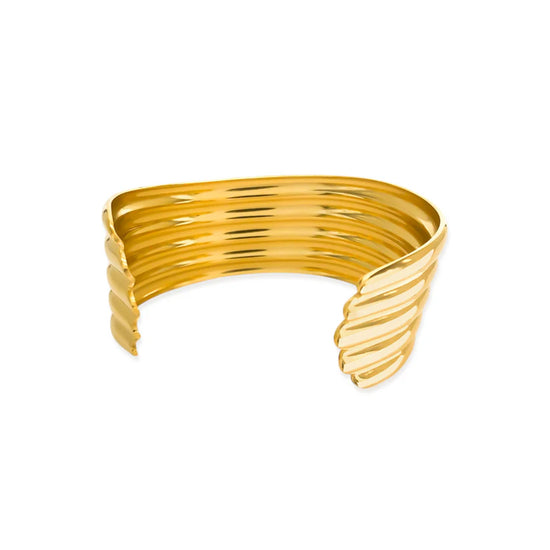 Load image into Gallery viewer, Wavy Cuff Bracelet Water Resistant
