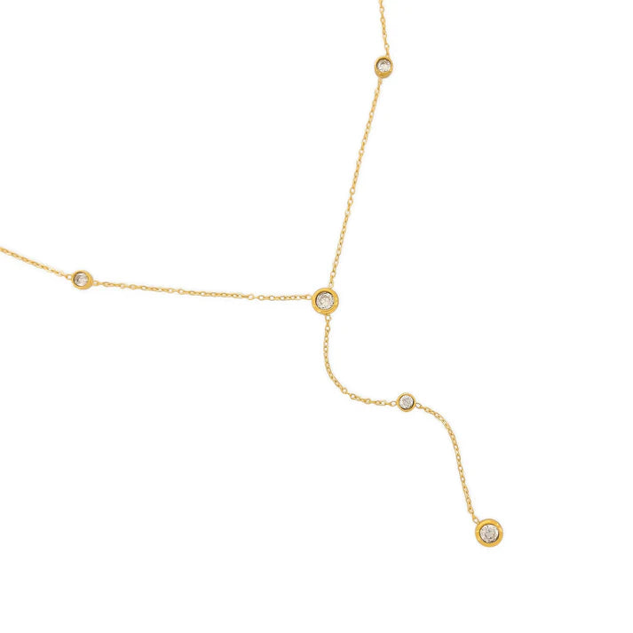 Sydney Water Resistant Bezel Lariat Necklace